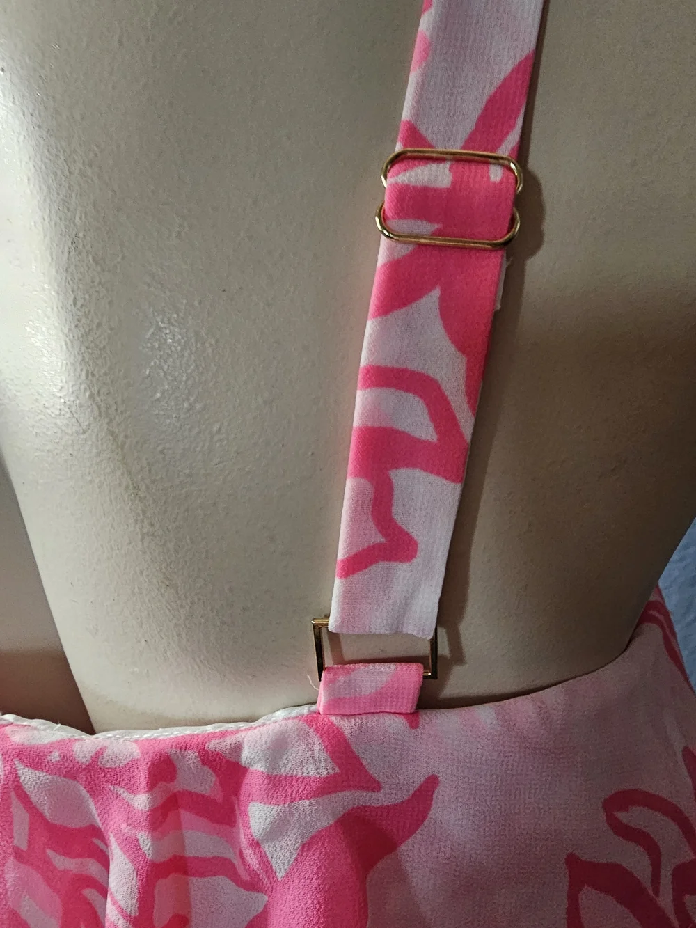 Lilly Pulitzer White Top with Pink Floral Ruffle Detail - Picture 3 of 8